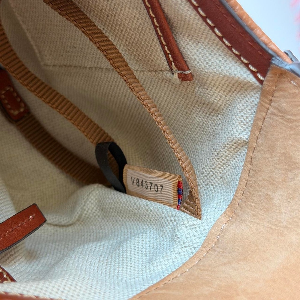 CARAMEL DOONEY AND BOURKE PEBBLE TURNLOCK HOBO 26 - Picture 7 of 7